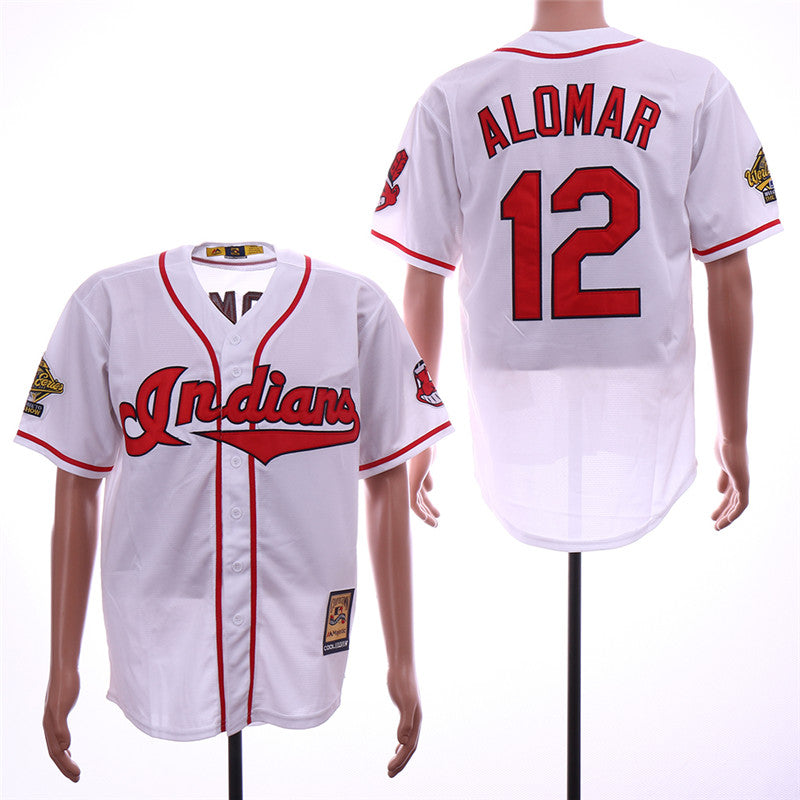 Custom Fan-Made Roberto Alomar Cleveland Guardians #12 Baseball Jersey