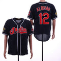 Custom Fan-Made Roberto Alomar Cleveland Guardians #12 Navy Throwback Baseball Jersey