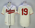 Custom Fan-Made Bob Feller Cleveland Guardians #19 1948 Throwback Baseball Jersey