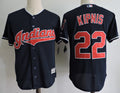 Custom Fan-Made Jason Kipnis Cleveland Guardians #22 Navy Baseball Jersey
