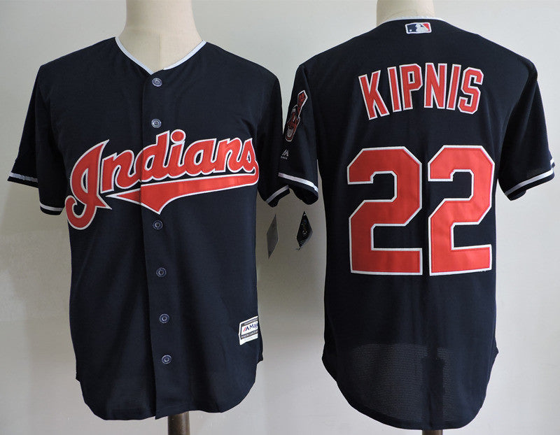 Custom Fan-Made Jason Kipnis Cleveland Guardians #22 Navy Baseball Jersey