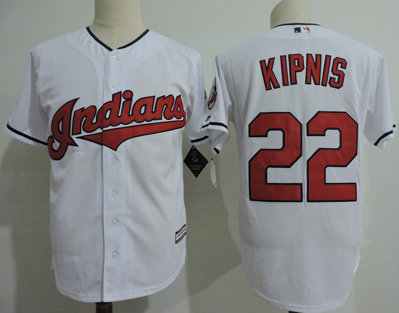 Custom Fan-Made Jason Kipnis Cleveland Guardians #22 White Baseball Jersey