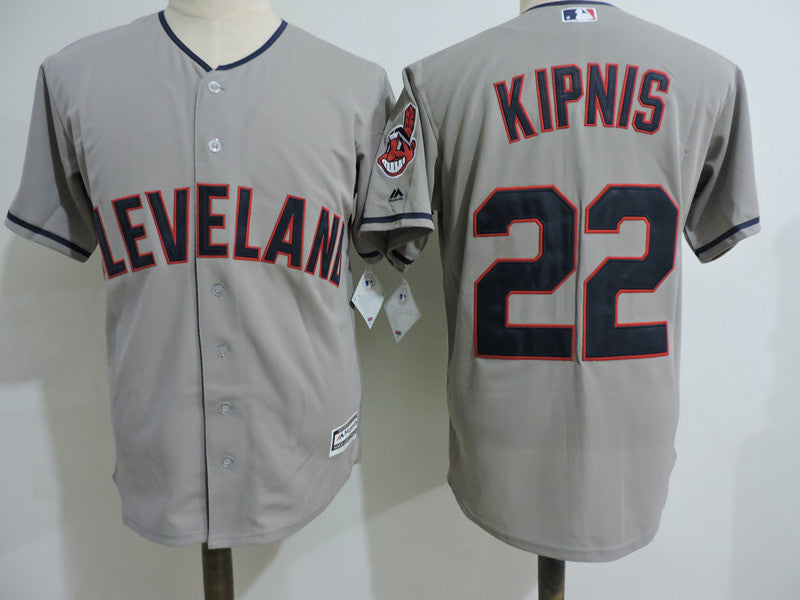 Custom Fan-Made Jason Kupnis Cleveland Guardians #22 Grey Baseball Jersey