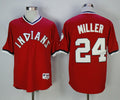 Custom Fan-Made Andrew Miller Cleveland Guardians #24 Red Throwback Turn Back Clock Edition Baseball Jersey