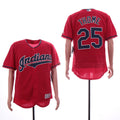 Custom Fan-Made Jim Thome Cleveland Guardians #25 Red Baseball Jersey