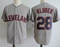 Custom Fan-Made Corey Kluber Cleveland Guardians #28 Grey Baseball Jersey