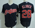 Custom Fan-Made Corey Kluber Cleveland Guardians #28 Navy Baseball Jersey