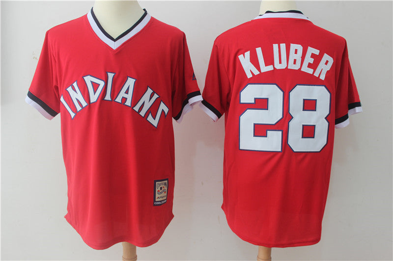 Custom Fan-Made Corey Kluber Cleveland Guardians #28 Red Baseball Jersey