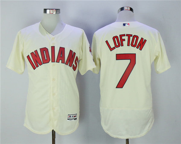 Custom Fan-Made Kenny Lofton Cleveland Guardians #7 Baseball Jersey