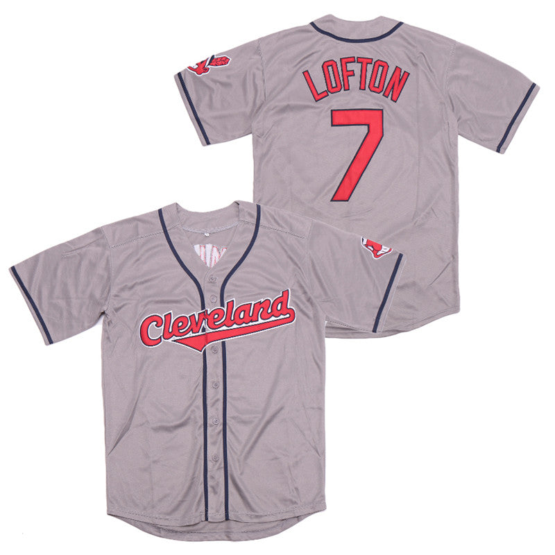Custom Fan-Made Kenny Lofton Cleveland Guardians #7 Grey Throwback Turn Back Clock Edition Baseball Jersey