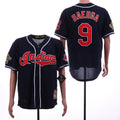 Custom Fan-Made Carlos Baerga Cleveland Guardians #9 Navy 1995 Baseball Jersey