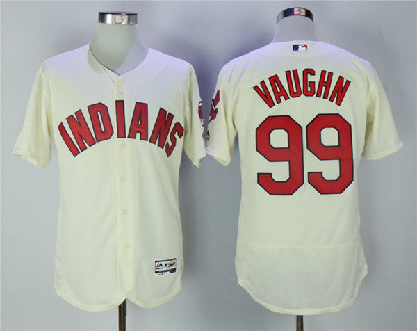 Custom Fan-Made Ricky Vaughn Cleveland Guardians #99 Baseball Jersey