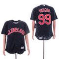 Custom Fan-Made Ricky Vaughn Cleveland Guardians #99 Navy Baseball Jersey
