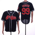 Custom Fan-Made Ricky Vaughn Cleveland Guardians #99 Navy Throwback Baseball Jersey