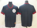 Custom Fan-Made Black Throwback Cleveland Guardians Baseball Jersey Cleveland Guardians Black Throwback Baseball Jersey