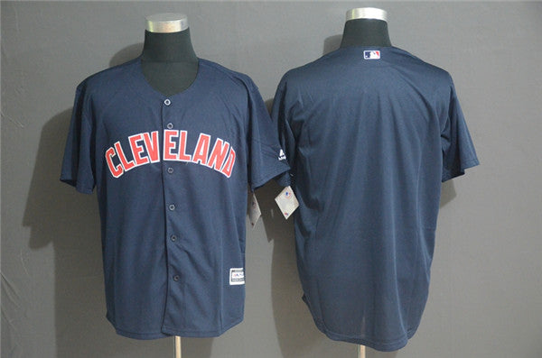Custom Fan-Made Navy Cleveland Guardians Baseball Jersey Cleveland Guardians Navy Baseball Jersey