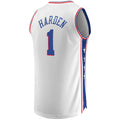 PH.76ers #1 James Harden Fanatics Branded Fast Break Replica Jersey Association Edition White Stitched American Basketball Jersey
