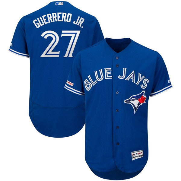 Custom Fan-Made Vladimir Guerrero Jr Toronto Blue Jays #27 Blue Baseball Jersey