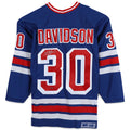 NY.Rangers #30 John Davidson Fanatics Authentic Autographed Blue Jersey Blue Stitched American Hockey Jerseys