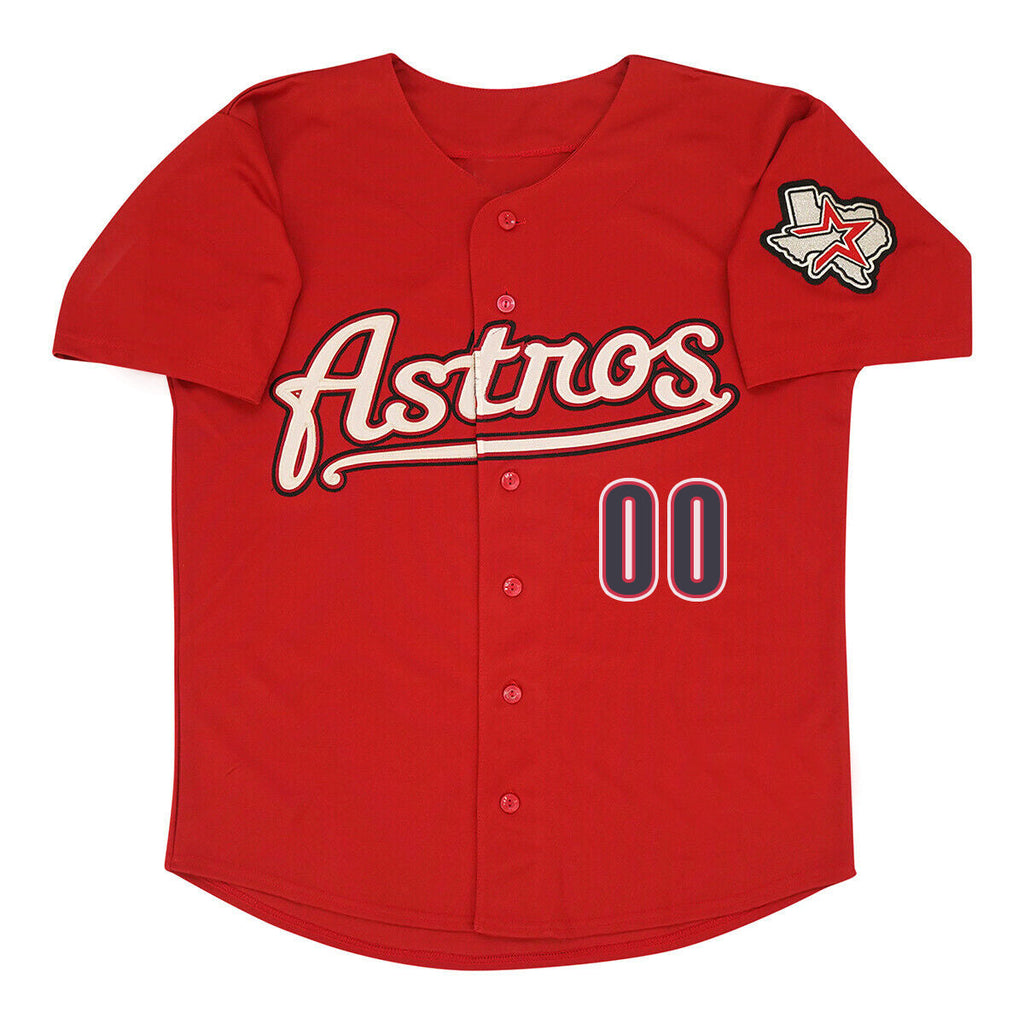 Custom red baseball jersey front view | GameDay Jerseys