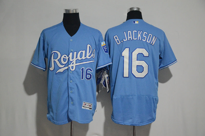 Custom Fan-Made Bo Jackson Kansas City Royals #16 Baseball Jersey