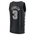 S.Antonio Spurs #3 Keldon Johnson Fanatics Branded  Fast Break Replica Player Jersey Statement Edition Black Stitched American Basketball Jersey