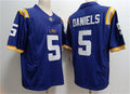 L.Tigers #5 Jayden Daniels Blue Stitched Jersey American College Jerseys