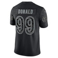 LA.Rams #99 Aaron Donald Black RFLCTV Limited Jersey Stitched American Football Jersey