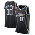 Custom LA.Clippers Unisex 2022-23 Swingman Jersey City Edition Black Stitched Basketball Jersey