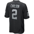 LV. Raiders #2 Daniel Carlson Black Game Player Jersey Stitched American Football Jerseys