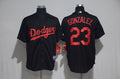 Custom Fan-Made Adrian Gonzalez Los Angeles Dodgers #23 Black Baseball Jersey