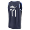 D.Mavericks #77 Luka Doncic Fanatics Branded 2022-23 Fast Break Player Jersey Statement Edition  Navy Stitched American Basketball Jersey