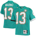 M.Dolphins #13 Dan Marino Mitchell & Ness Aqua 1990 Authentic Throwback Retired Player Jersey Stitched American Football Jerseys