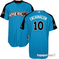 Custom Fan-Made Edwin Encarnacion Style #10 Blue 2017 All-Star Edition Baseball Jersey