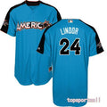 Custom Fan-Made Gary Sanchez Style #24 Blue 2017 All-Star Edition Baseball Jersey