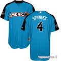 Custom Fan-Made George Springer Style #4 Blue 2017 All-Star Edition Baseball Jersey