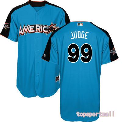 Custom Fan-Made Aaron Judge Style #99 Blue 2017 All-Star Edition Baseball Jersey