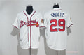 Custom Fan-Made John Smoltz Atlanta Braves #29 White Baseball Jersey