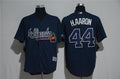 Custom Fan-Made Hank Aaron Atlanta Braves #44 Blue Baseball Jersey