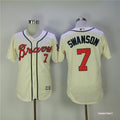 Custom Fan-Made Dansby Swanson Atlanta Braves #7 Baseball Jersey