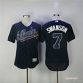Custom Fan-Made Dansby Swanson Atlanta Braves #7 Blue Baseball Jersey