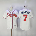 Custom Fan-Made Dansby Swanson Atlanta Braves #7 White Baseball Jersey