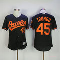 Custom Fan-Made Mark Trumbo Baltimore Orioles #45 Black Baseball Jersey