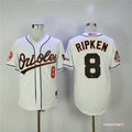Custom Fan-Made Cal Ripken Baltimore Orioles #8 White Throwback Baseball Jersey