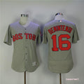 Custom Fan-Made Andrew Benintendi Boston Red Sox #16 Grey Baseball Jersey