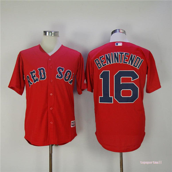 Custom Fan-Made Andrew Benintendi Boston Red Sox #16 Red Baseball Jersey