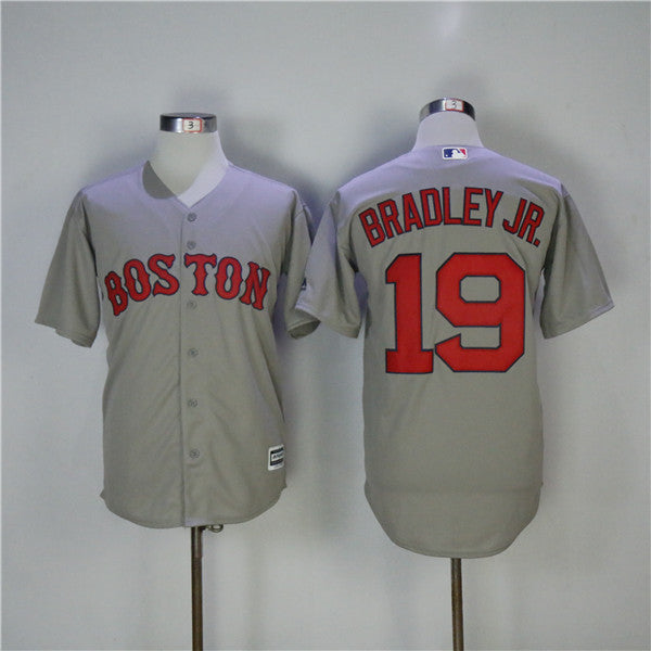 Custom Fan-Made Jackie Bradley Jr Boston Red Sox #19 Grey Baseball Jersey