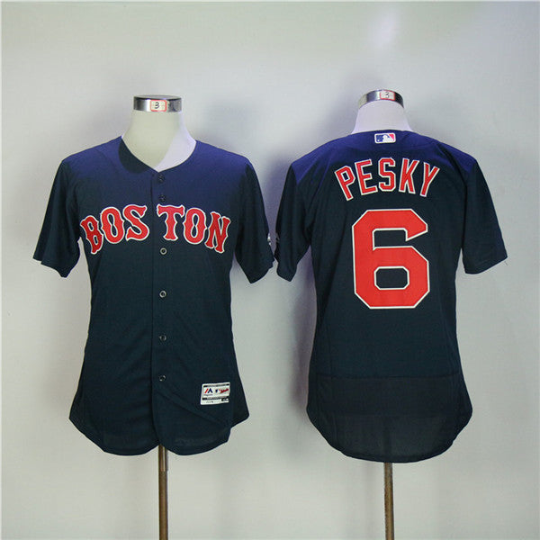 Custom Fan-Made Johnny Pesky Boston Red Sox #6 Red Baseball Jersey