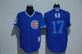 Custom Fan-Made Kris Bryant Chicago Cubs #17 Blue Baseball Jersey
