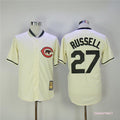 Custom Fan-Made Addison Russell Chicago Cubs #27 Throwback Baseball Jersey